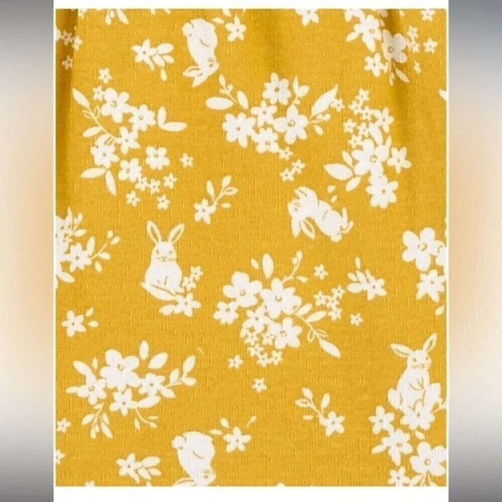 CARTER'S Floral Ruffle Bodysuit yellow size 24 months shirt onesie New